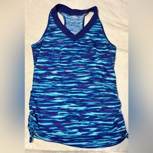 Exertek Blue and Purple Patterned Activewear Top